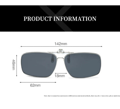 Ochelari de soare REXXAR pentru bărbați, cu clemă metalică, ochelari polarizați UV400, ochelari de soare pătrați pentru femei, cu vedere nocturnă, pentru șofat