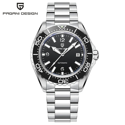 Pagani Design Top Brand New Men's Mechanical Watch Luxury Sapphire Stainless Steel 100m Waterproof Ceramic Bezel Automatic Watch