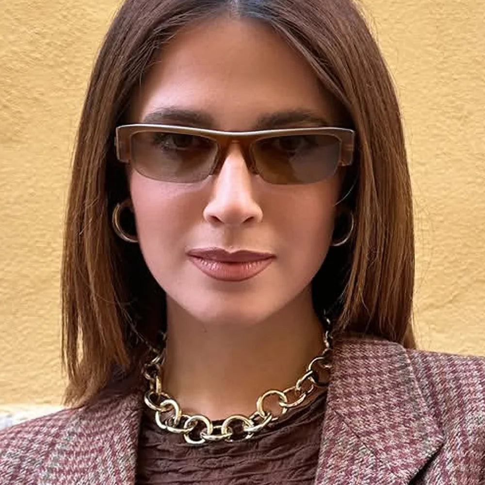 ochelari de soare vintage, mici, dreptunghiulari, cu jumătate de ramă, negri, cu lentile în degrade leopard, pentru femei, ochelari de soare la modă pentru condus
