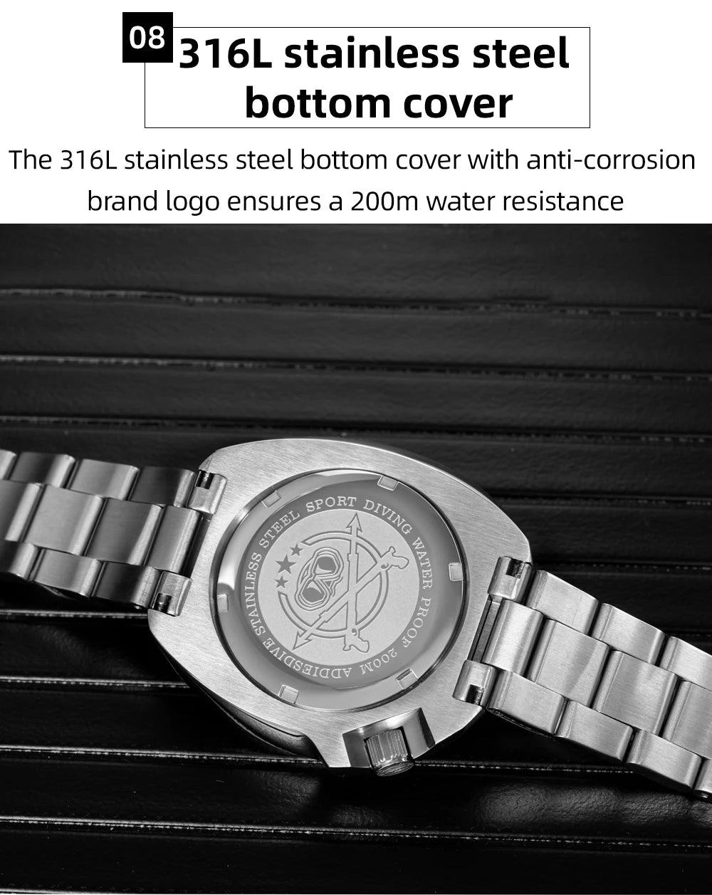 ADDIESDIVE Men's Luxury Watch 20Bar Waterproof  Display AD2511 Sapphire Glass Reloj Hombre BGW9 Super Luminous Quartz Watches