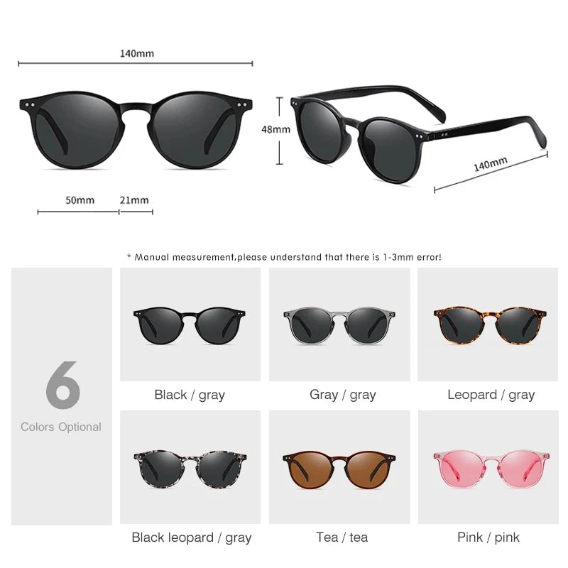 Ochelari de soare LM Retro rotunzi pentru femei și bărbați, ultralegeri, din TR90, polarizați, unisex, pentru șofat, ochelari de soare vintage, UV400, Gafas De Sol