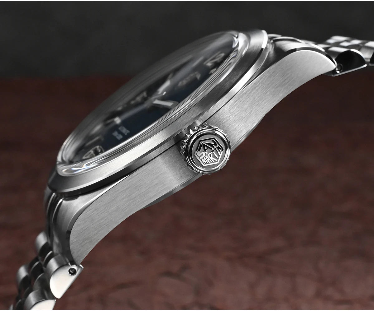 San Martin 38mm Men Sport Watch Fashion Luxury Explore Climbing Automatic Mechanical Sapphire Waterproof 5 Links Bracelet BGW-9