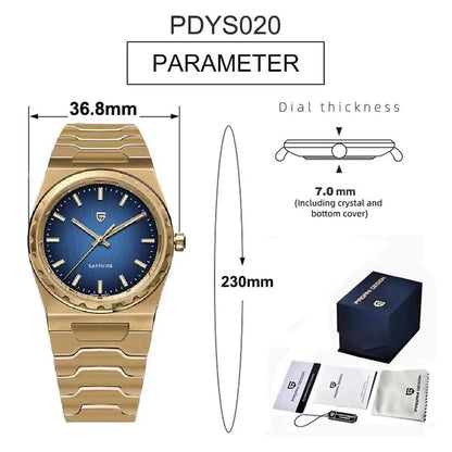 PAGANI DESIGN 2026 new ultra-thin 7mm quartz men's watch stainless steel sapphire 10Bar waterproof C3 upgrade V2 reloj hombre