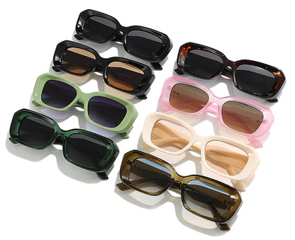 Ochelari de soare retro pătrați SHAUNA pentru femei, cu nituri, nuanțe degradate, protecție UV400, pentru bărbați, verzi și roz