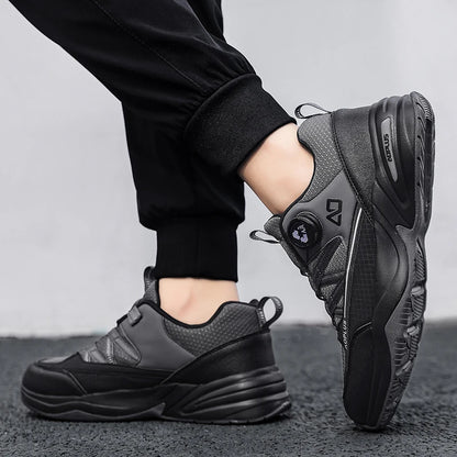 New Fashionable Hiking shoes, Comfortable and Breathable Men's Casual sports shoes, Outdoor walking shoes, black and Gray colors