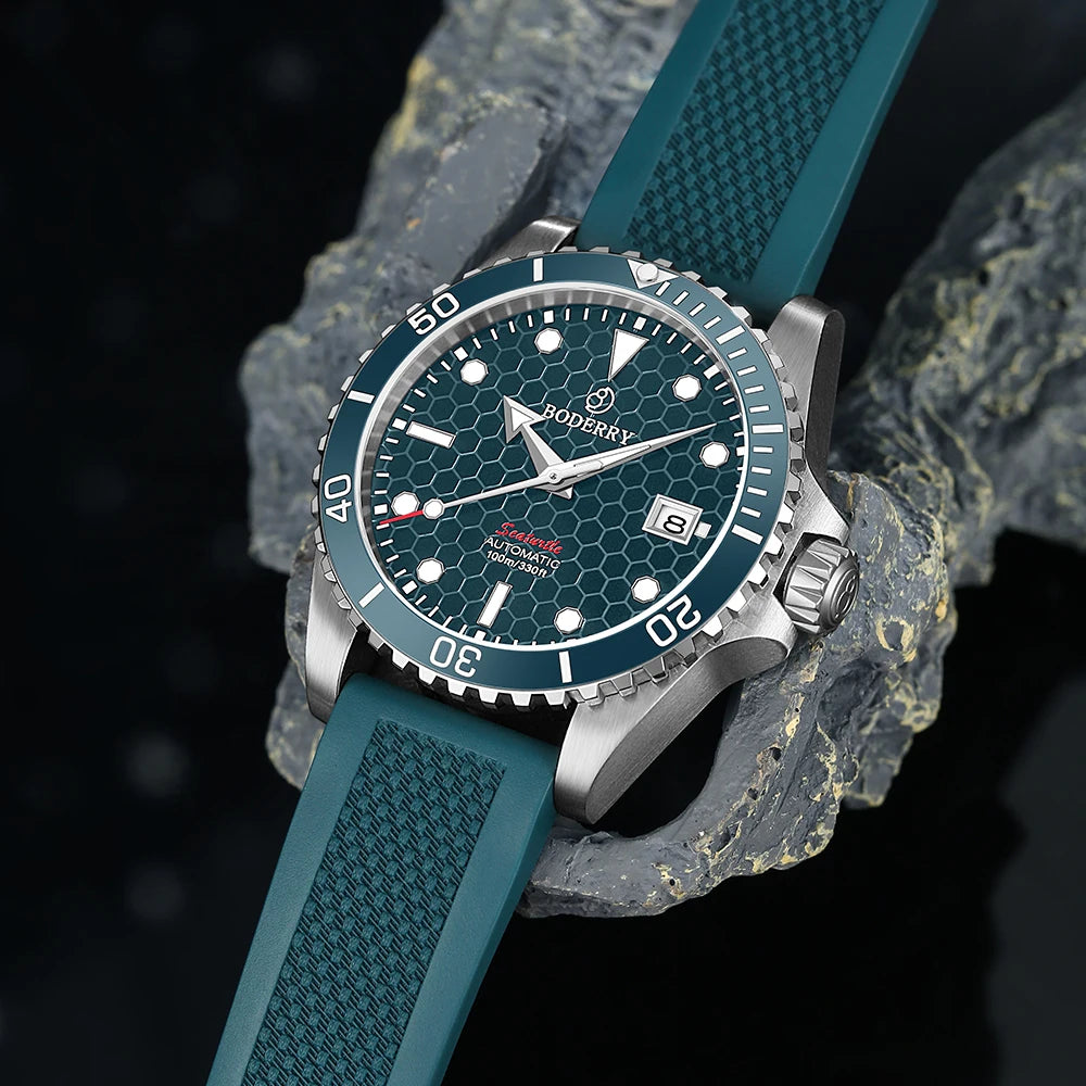 Boderry Bronze Watch Seaturtle Titanium Diver Luxury Wristwatch Automatic Mechanical Wristwatch Sport 200M Waterproof Luminous