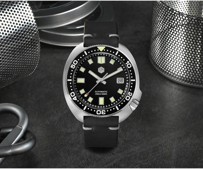 San Martin Turtle Men Diver Watch 44mm NH35 Automatic Mechanical Wristwatch Sapphire Waterproof 200m Luminous Relojes SN0047