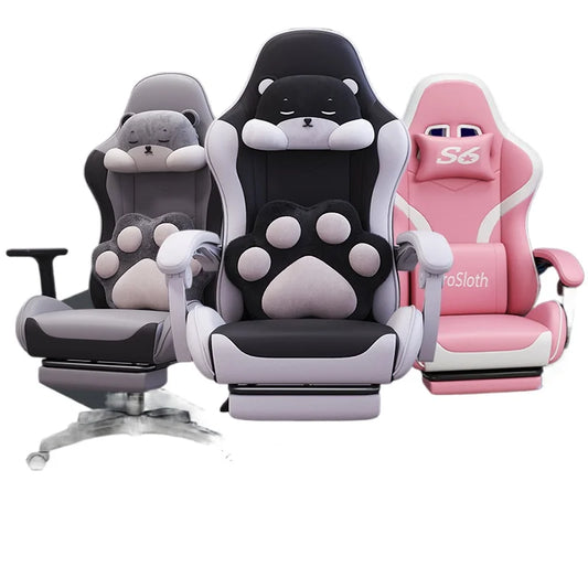 Chaise de jeu Anji pour l'e-sport, chaise de bureau pour ordinateur avec hauteur réglable, design ergonomique pour les joueurs, utilisation au bureau et à domicile