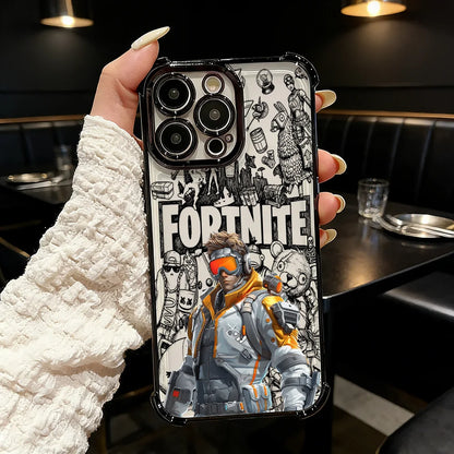 Популярен геймърски калъф за телефон FortniteS Plating за Samsung A37 A57 A07 A36 A16 A35 A55 A25 A26 A05s A15 A54 A34 A24 A14 A05 A04 4G 5G