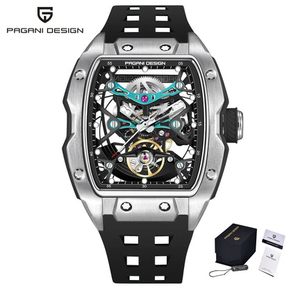 PAGANI DESIGN New Men's Watch Luxury Sapphire Crystal Stainless Steel Automatic Mechanical Watch Business Casual Skeleton Dial
