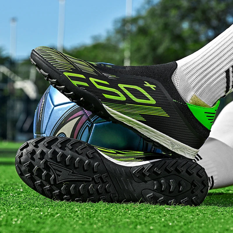 Chaussures de football pour hommes, crampons de football pour terrain en gazon, chaussures de sport pour entraînement, crampons de football antidérapants, crampons de football.