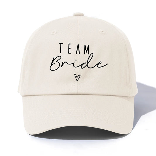 1pc Team Bride Print  Baseball Cap for Adults,  Minimalist Retro Style Casual Soft Adjustable Dad Hat, Perfect As Gift