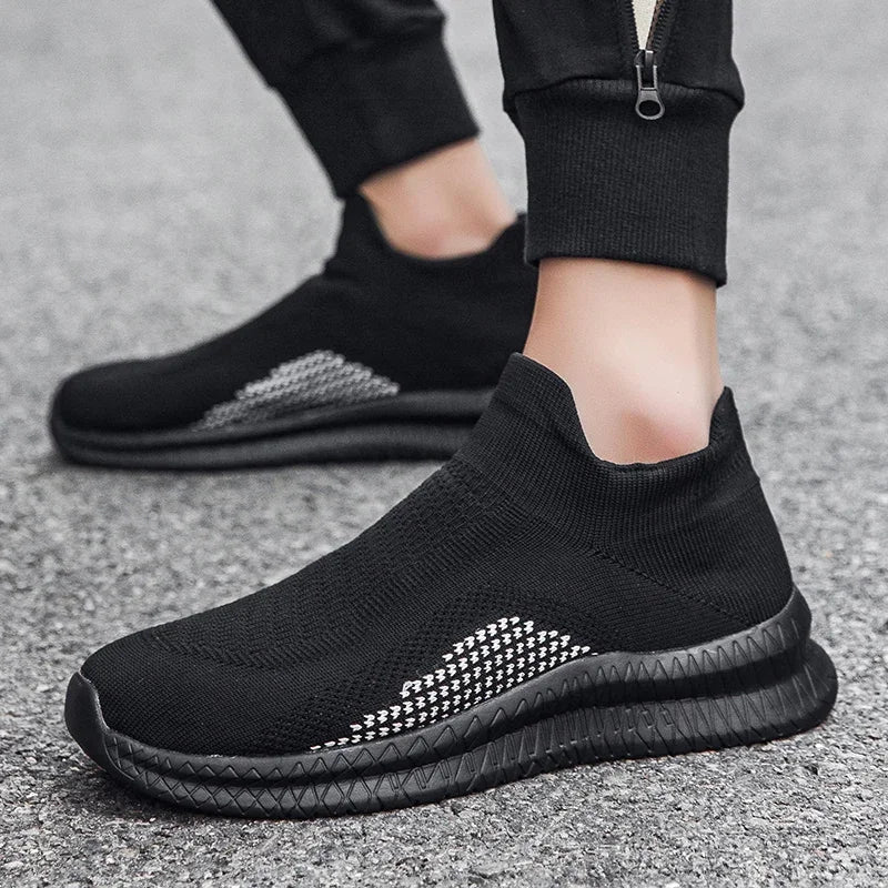 Lightweight Men's Walking Shoes Outdoor Soft Male Casual Shoes Flexible Breathable Men Loafers Slip-On Footwear Sneakers 39-48