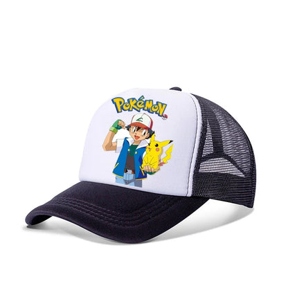 New Anime Pokemon Pikachu Baseball Caps Kid's Summer Mesh Hats Charmander Venusaur Mewtwo Hip Hop Hat Sports Snapback Cap Toys