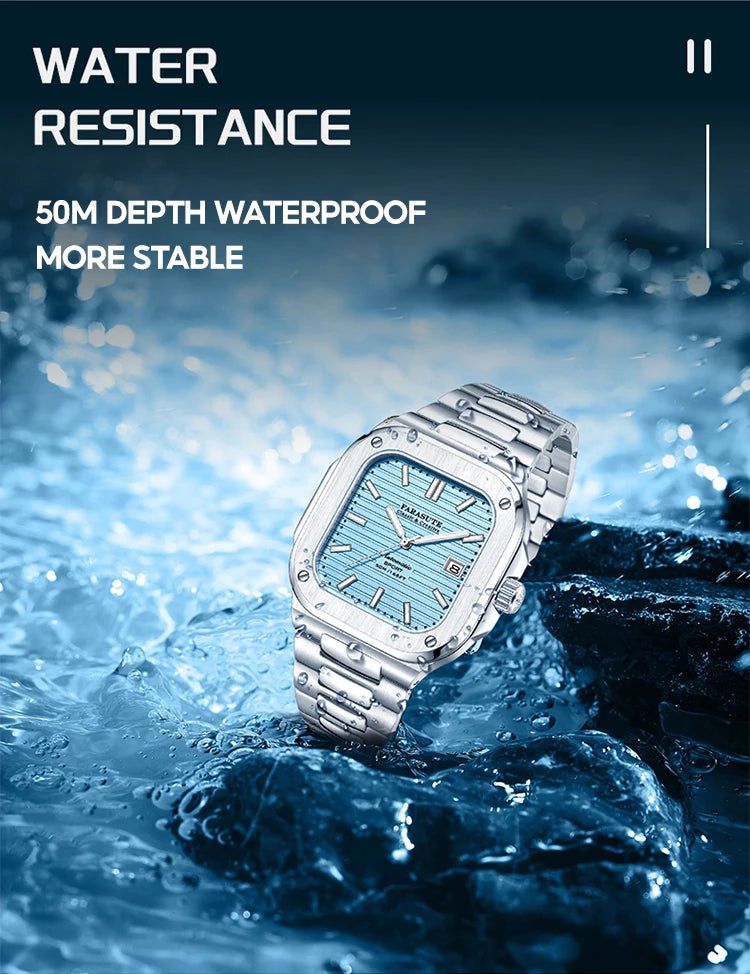 FARASUTE Automatic Mechanical Luxury Men's Watch Miyota9019 Movement Ultrathin 8.9mm Luminous 5ATM Waterproof Wristwatches Male