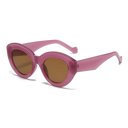 JNPCXI Ochelari de soare pentru femei, model „Cat Eye” supradimensionat, la modă, cu dungi verzi, stil retro, protecție UV400; ochelari de soare ovali pentru bărbați, la modă