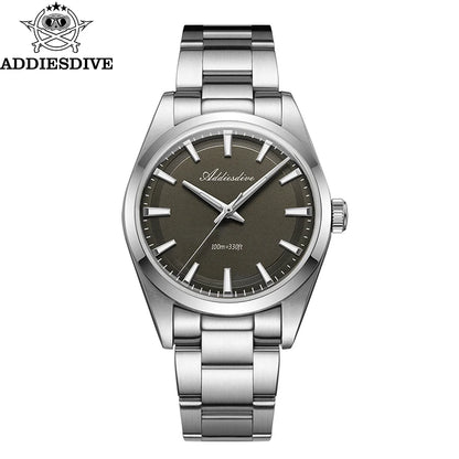 ADDIESDIVE Luxury Men's Steel Watch Bubble Mirror Glass Quartz Watch BGW9 Blue Luminous 100ATM Analog Watch Reloj Hombre AD2066