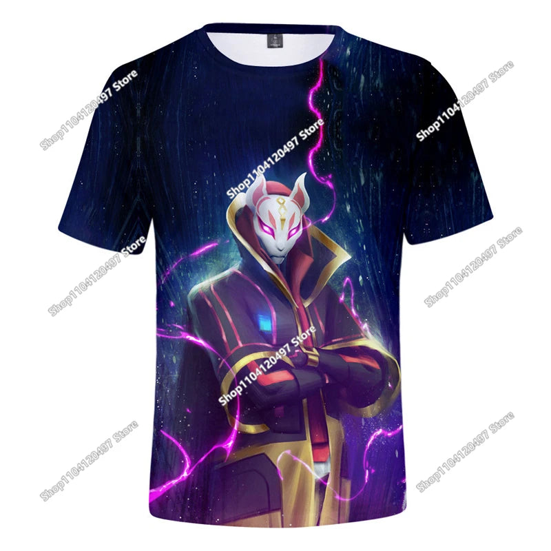 Fortnite T Shirt Men Shoot Game Battle Hero Tshirt Victory Royale Clothing Young Children T-shirts for Boys Girls of 2-14 Years