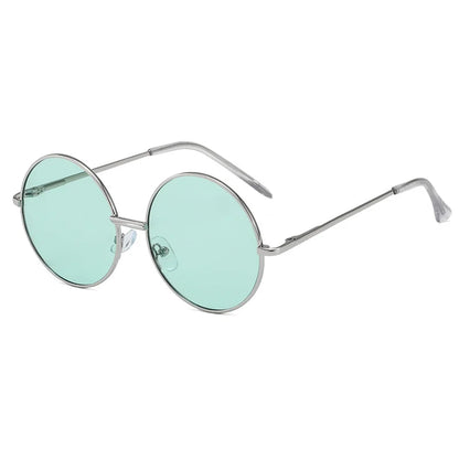 Ochelari de soare pentru copii cu ramă metalică, rotunzi, simpli, cu protecție împotriva razelor ultraviolete, ochelari pentru copii