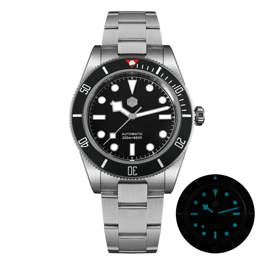 San Martin Upgraded BB58 40mm Retro Luxury Men Diver Watch NH35 Automatic Mechanical Sapphire 200m Waterproof Reloj SN0008D