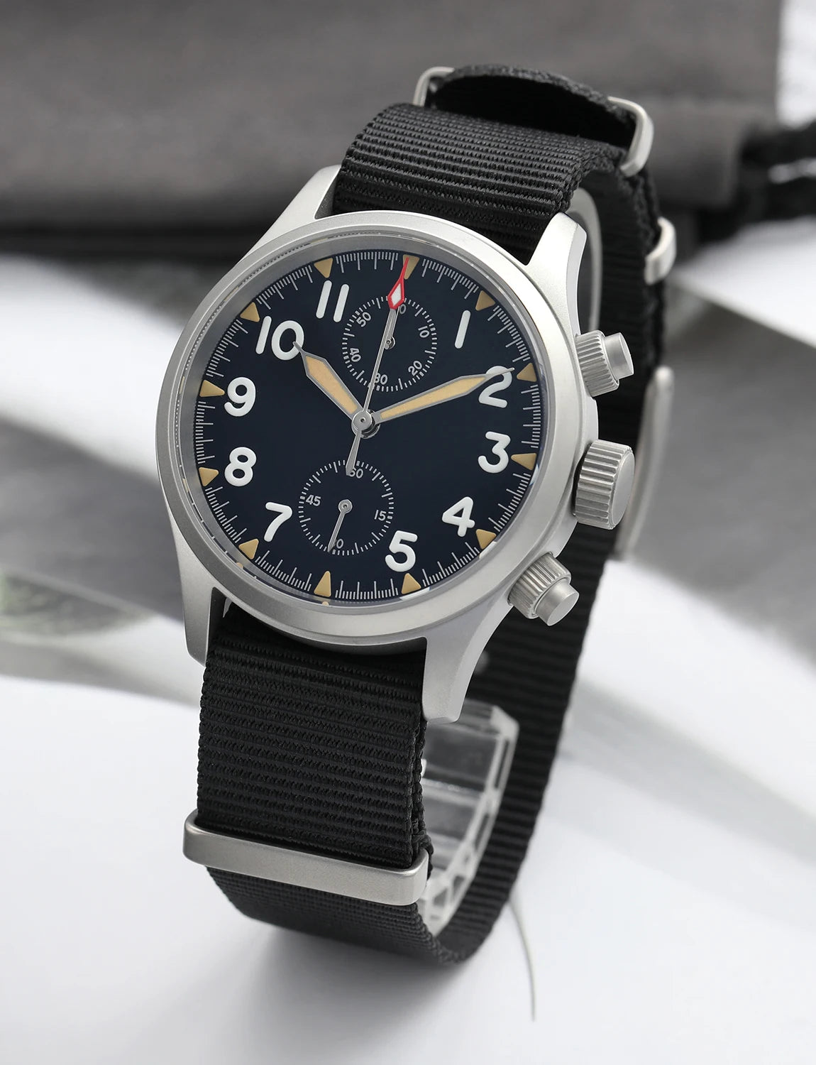 Militado ML1868 Watch VK61 Quartz Movement 100m Waterproof Watches Men Stainless Steel Chronograph Sapphire Crystal Wristwatch