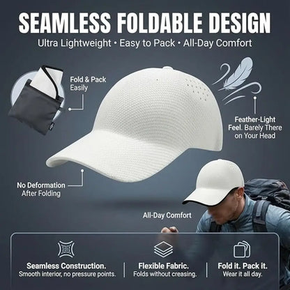 New Design Seamless Baseball Cap Quick Drying Packable Sports Hat Polyester Breathable Outdoor Hat