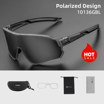 Ochelari de soare polarizați ROCKBROS, ochelari de protecție pentru sport, ochelari pentru bicicletă, drumeții în aer liber, camping, golf, ochelari de ciclism, UV400