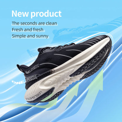 Zapatillas de running ONEMIX con nueva amortiguación para hombre, aptas para corredores de peso elevado, deportivas con cordones para mujer, antideslizantes, de exterior, zapatillas atléticas masculinas