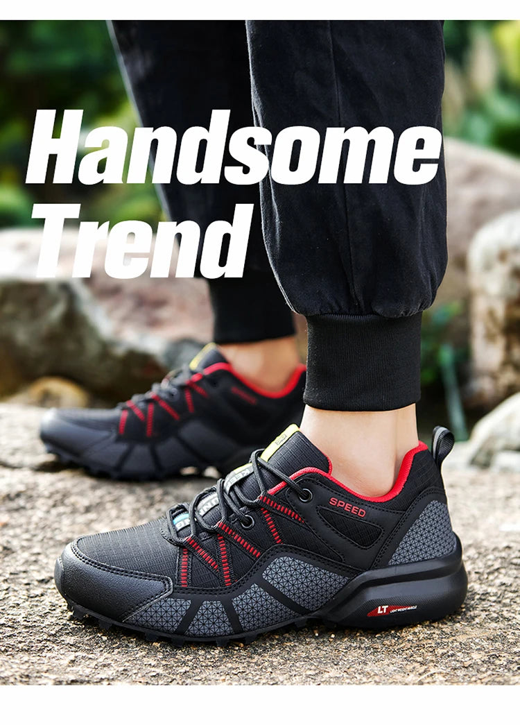 Men's Hiking Shoes All-terrain Outdoor Sports Shoes Breathable Mesh Non-slip Wear-resistant Hiking Shoes Outdoor Cycling Shoes