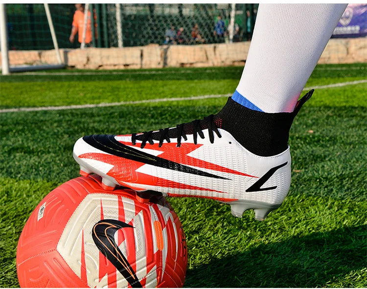 2025 New Long Nail Large Size Football Shoes Teenager Ankle Anti slip Training Latest Sneakers FG/TF Soccer Shoes