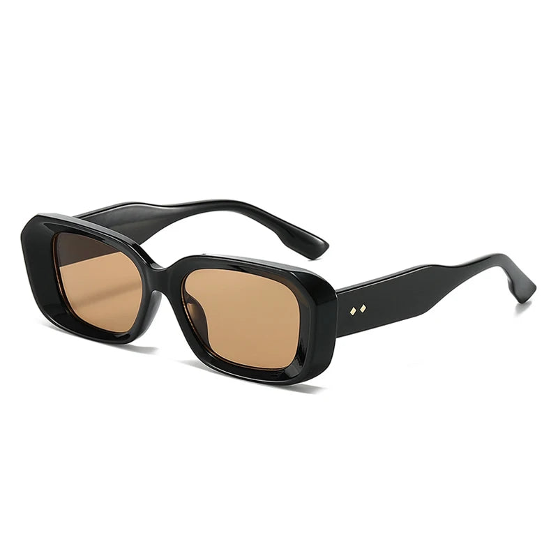 Ochelari de soare retro pătrați SHAUNA pentru femei, cu nituri, nuanțe degradate, protecție UV400, pentru bărbați, verzi și roz