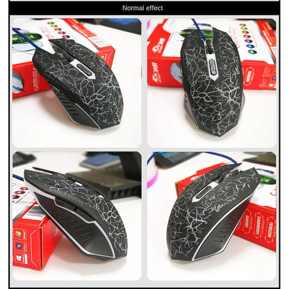 2400 DPI USB Wired Gaming Mouse LED Backlit Professional Gamer Mice Ergonomic Computer Mouse for PC Laptop Macbook