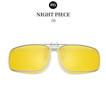 Ochelari de soare REXXAR pentru bărbați, cu clemă metalică, ochelari polarizați UV400, ochelari de soare pătrați pentru femei, cu vedere nocturnă, pentru șofat