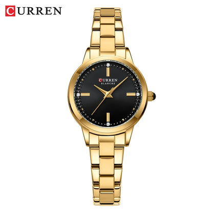 CURREN Women's Watches Fashion Original Quartz Wrist Watch for Ladies Roman Dial Dazzling Diamond Waterproof Luminous Luxury New