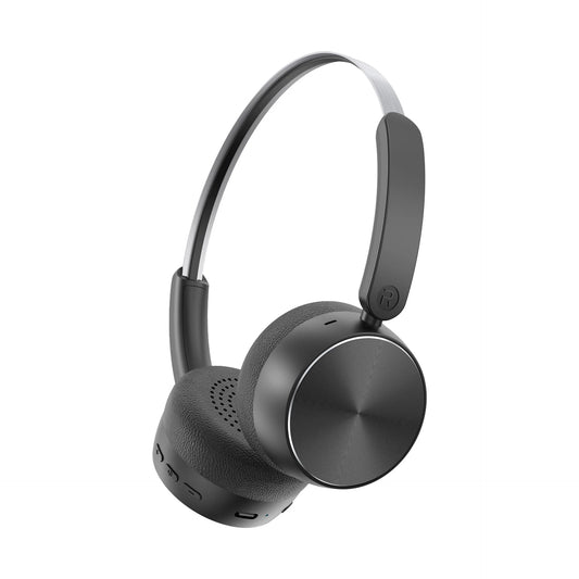 Casque sans fil rétro Bluetooth 5.4, écouteurs supra-auriculaires, 80H d'autonomie, haut-parleur 40mm, charge Type-C, coussinets doux, micro intégré