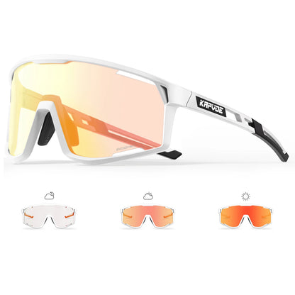 KAPVOE Ochelari UV400 pentru bărbați și femei, pentru ciclism de șosea, sporturi montane, activități în aer liber, ochelari de soare fotocromatici pentru ciclism, ochelari de bicicletă