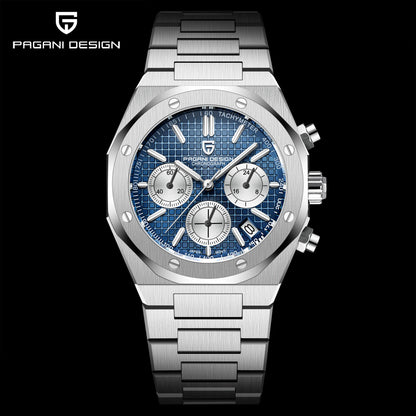 PAGANI DESIGN PD1707 Men's Quartz Watches 40MM Stainless Steel Sapphire Glass Top Brand Watch Gift for Men Reloj Hombre 2024 New
