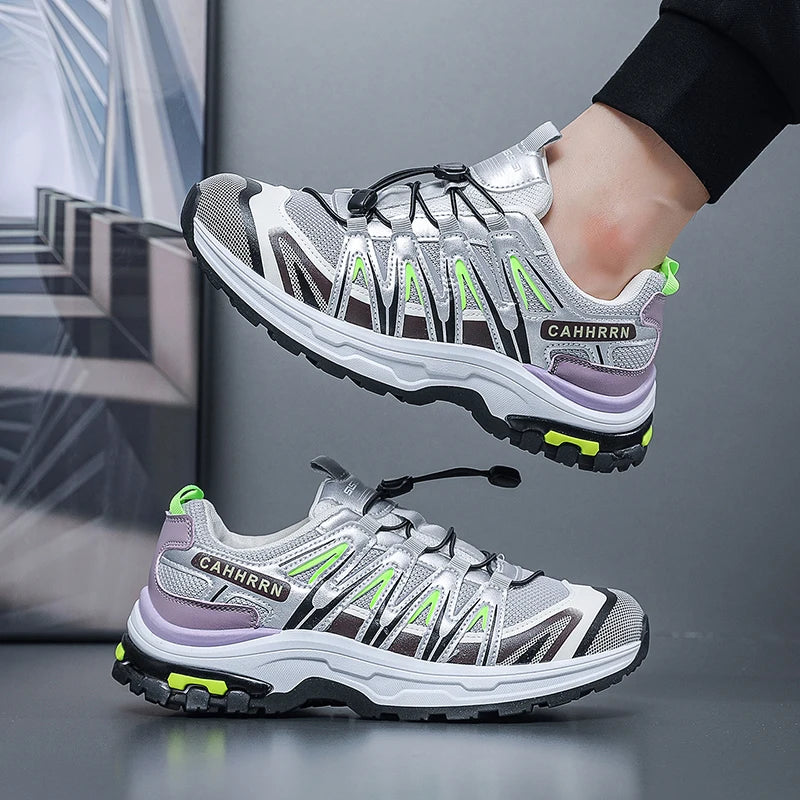 Chaussures de sport pour hommes, été, antidérapantes, semelle épaisse et souple, rebondissantes, pour la randonnée en extérieur, nouvelle collection 2026, chaussures décontractées confortables en maille pour hommes