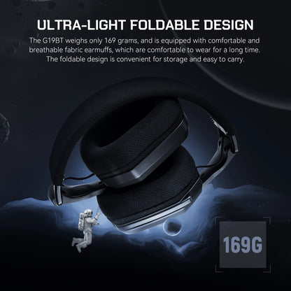 EKSA 2.4GHz Wireless Gaming Headset with Mic – Bluetooth Gaming Headphones for PC, PS5 & Xbox, Ultralight Foldable Over-Ear Headset