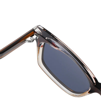 Ochelari de soare polarizați retro Swanwick TR90 pentru bărbați, ochelari de soare pătrați din acetat pentru femei, unisex, UV400, gri-negru, stil european