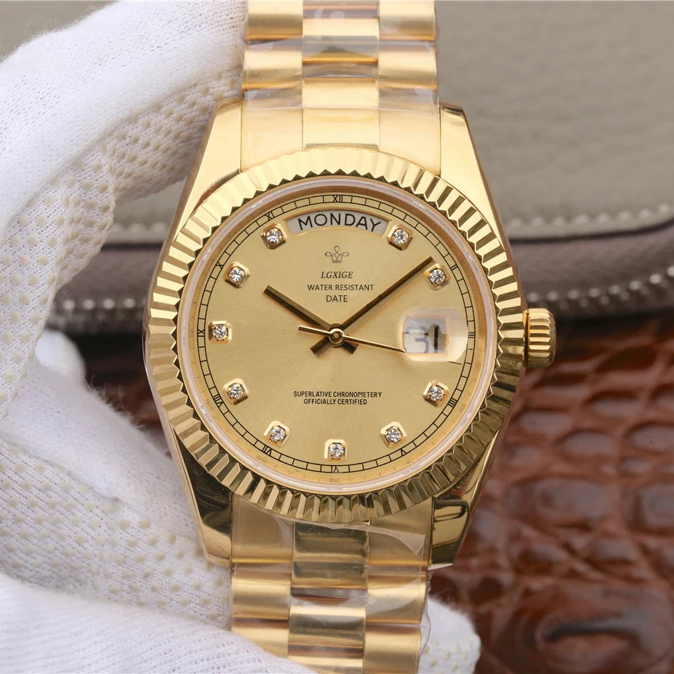 LGXIGE Diamonds Dial Wrist Watch For Men Top Brand Luxury Fashion Men Watch Casual Quartz Wristwatch Waterresistant Male Clock