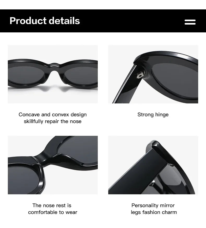 JNPCXI Ochelari de soare pentru femei, model „Cat Eye” supradimensionat, la modă, cu dungi verzi, stil retro, protecție UV400; ochelari de soare ovali pentru bărbați, la modă