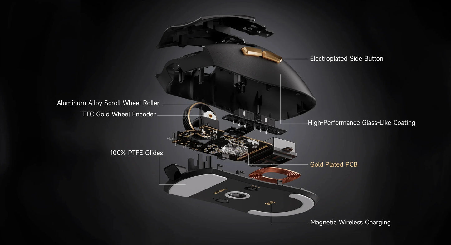 MCHOSE K7 Ultra Dual 8K Polling Rate Lightweight Magnetic Wireless Gaming Mouse PAW3950 Wireless Charging Dock Esports Office