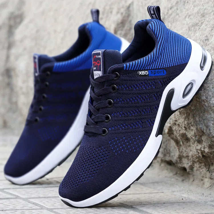 Men’s Casual Sports Shoes, Breathable Mesh Lace-Up Versatile Sports Shoes