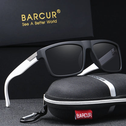 BARCUR Ochelari de soare simpli și confortabili, în stil business, pentru călătoriile zilnice, cu protecție UV, ambalaj de marcă