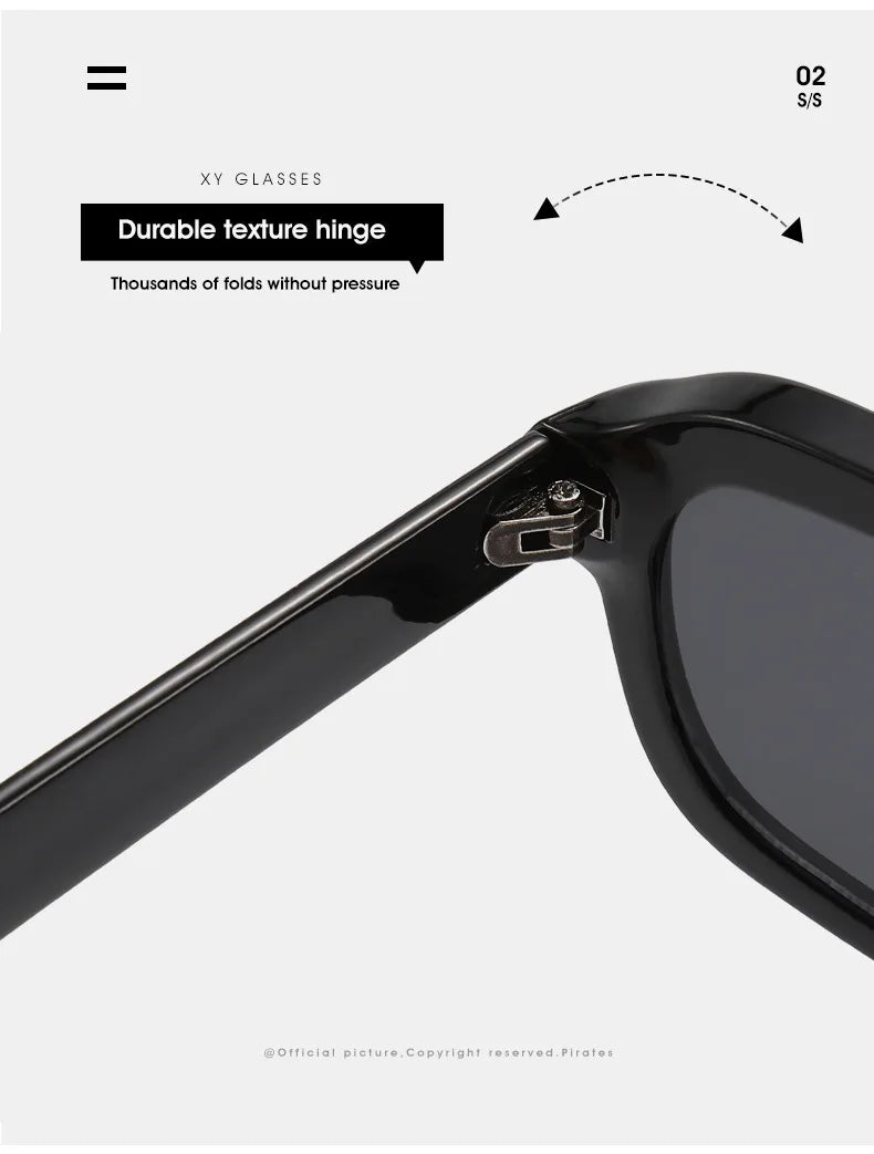 BOYSEEN Ochelari de soare de plajă pentru bărbați, de vară, portocalii, UV400, ochelari de soare punk cu ramă îngustă și formă pătrată
