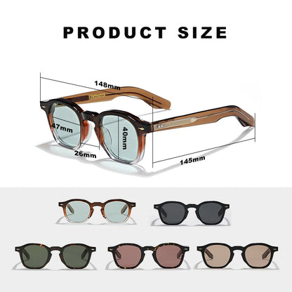 Ochelari de soare rotunzi de înaltă calitate, cu ramă din acetat, în nuanță de carapace de broască țestoasă, realizați manual, de designer, pentru bărbați și femei, pentru plajă, cu protecție UV400, care pot fi personalizați prin gravură