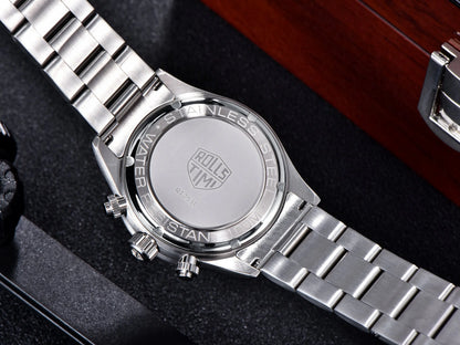 ROSSITIMI Urban Premium Men Quartz Watch Light Luxury Sports Stainless Steel VK63 Tachymeter Luminous 100m Diving Luminous Watch