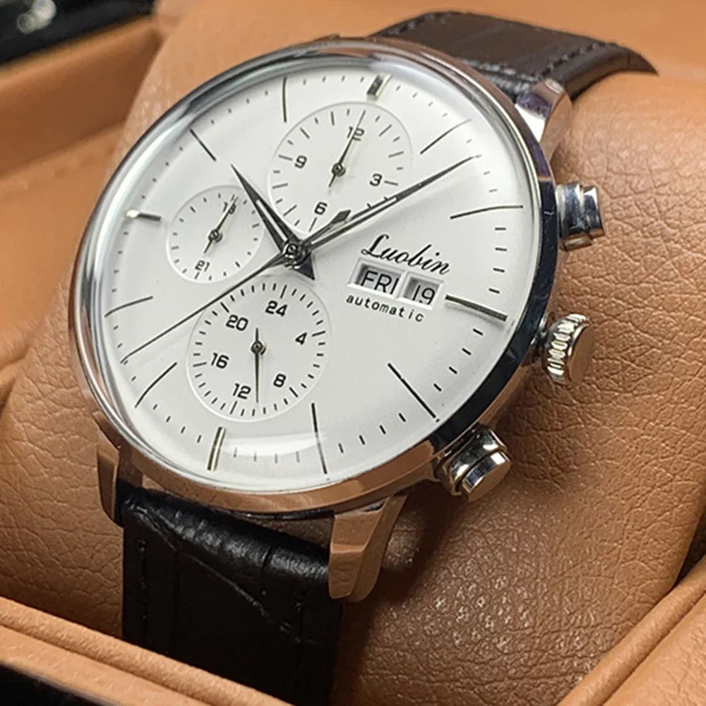 Luxuriöse Automatikuhr für Herren, mechanisch, selbstaufziehend, Business-Armbanduhr aus Edelstahl mit Leuchtanzeige, Relojes Para Hombre 2020