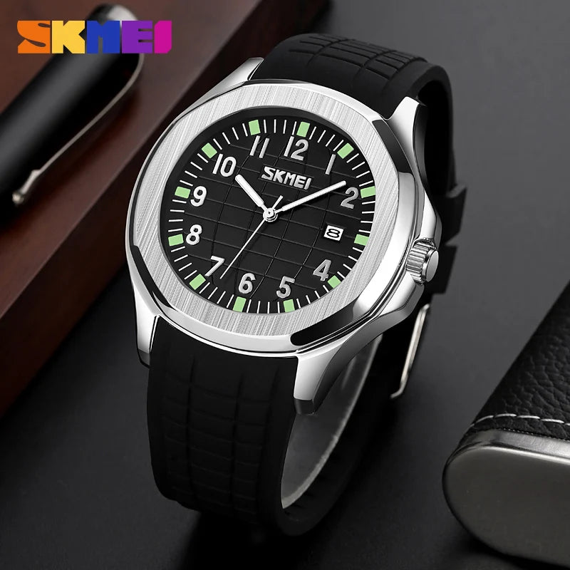 Skmei 9286 Top Brand Luxury Date Sports Silicone Watches Clock For Men Male Relogio Masculino Quartz Movement Wristwatches